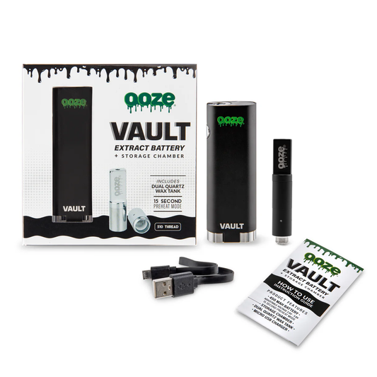 Ooze Vault Extract Battery with Storage Chamber - Panther Black