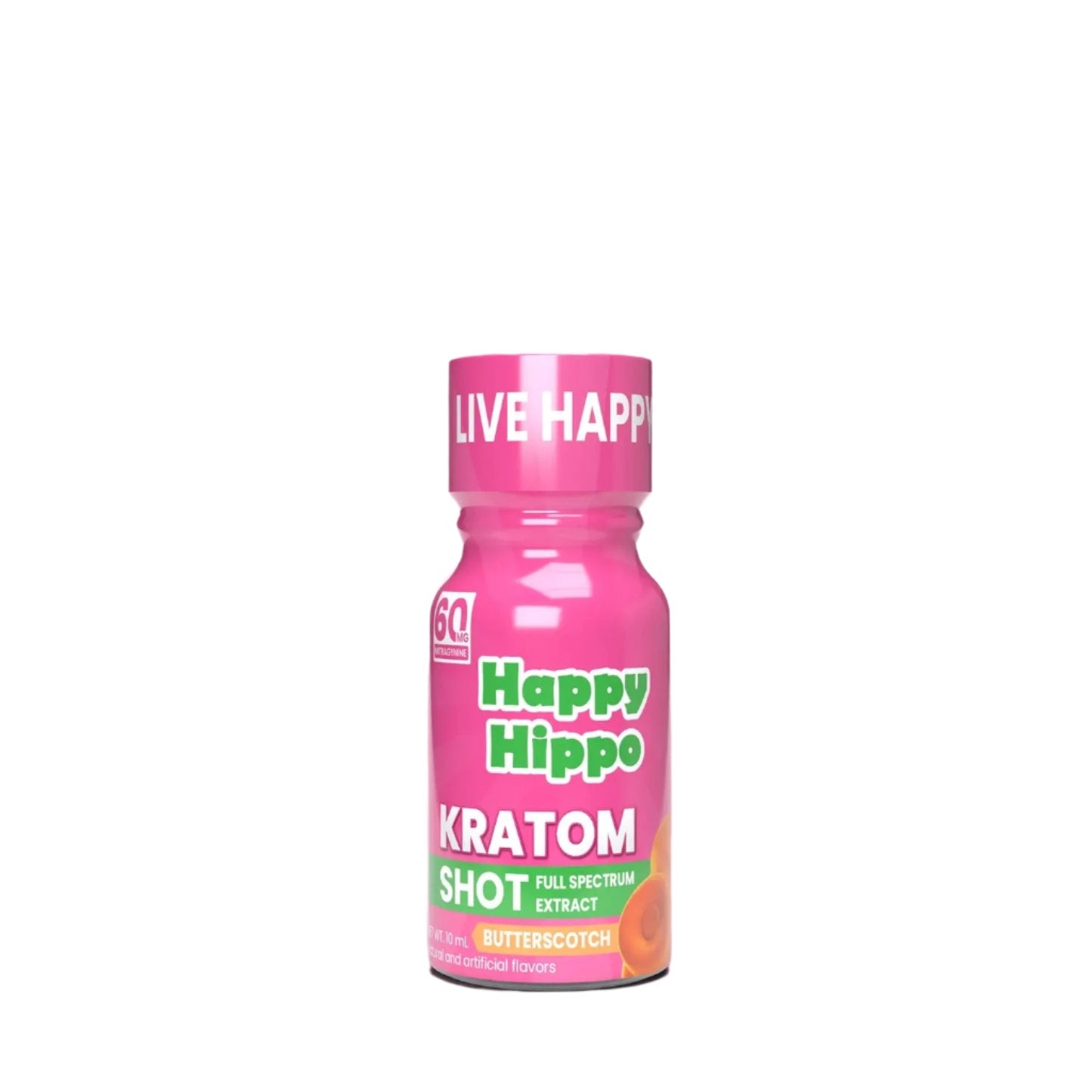 Happy Hippo Kratom - Extract Shot - Butterscotch - 60mg - 12ct