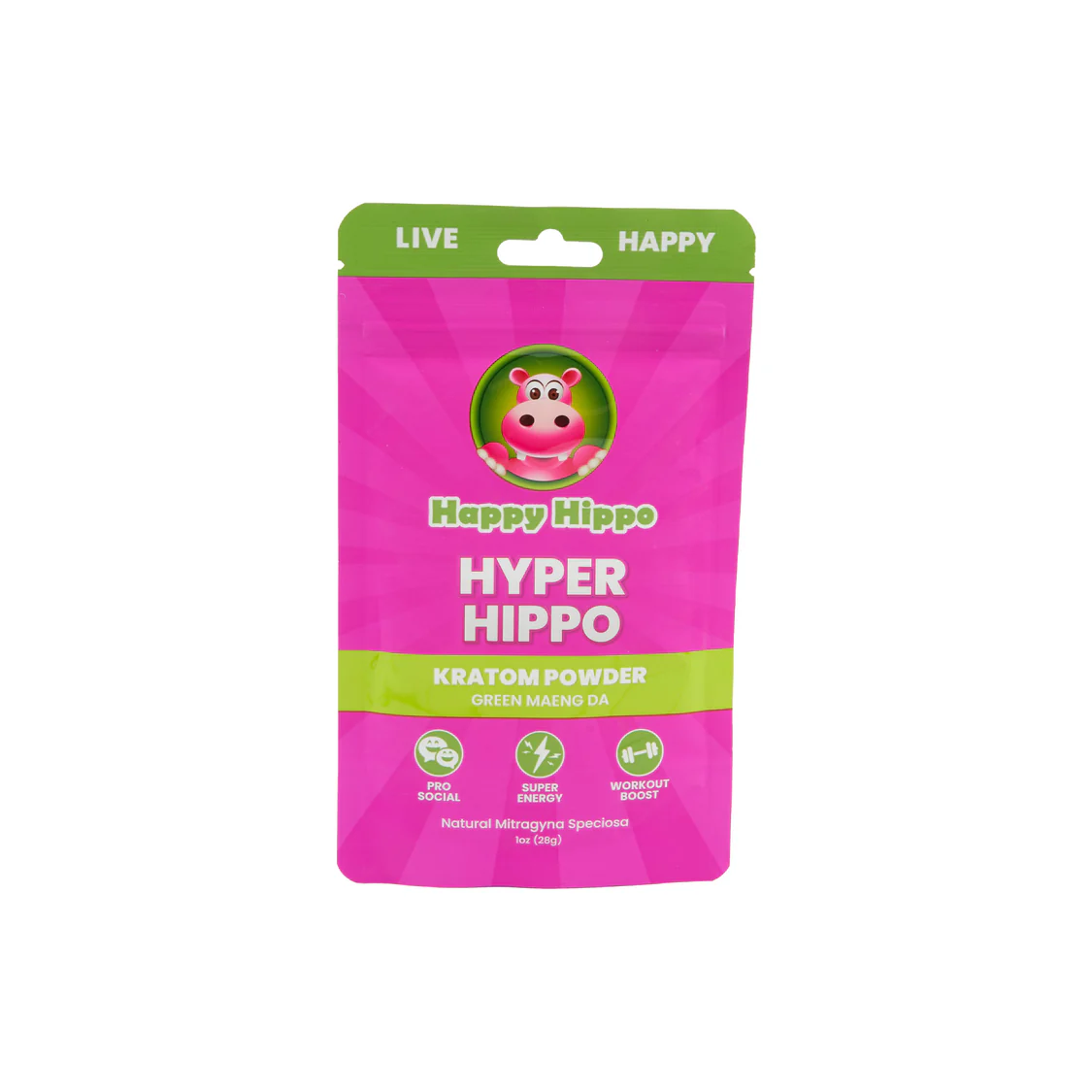 Happy Hippo Kratom - Powder - Hyper Hippo - 4oz