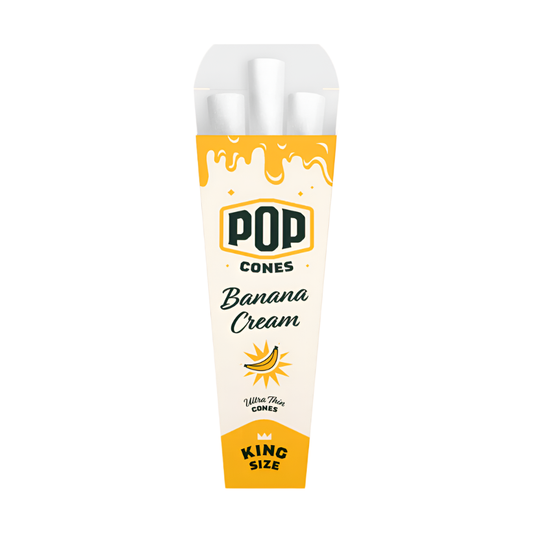 Pop - Cones - Ultra Thin - Banana Cream - King - 6pk