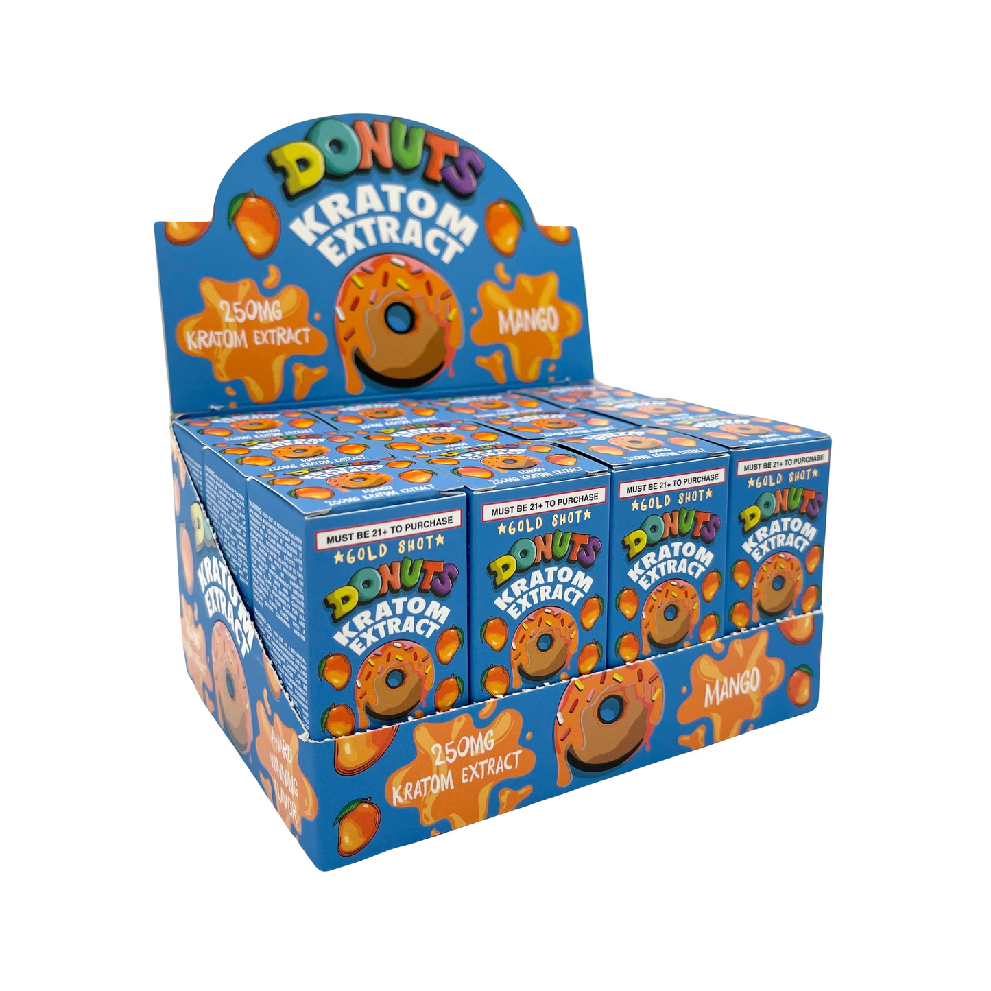 Donut Kratom - Shot - Mango - 250mg - 12ct