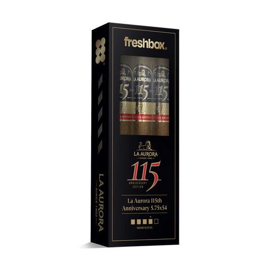 La Aurora 115th Anniversary 5.75x54 FreshBox Cigars - 3pk - 6ct
