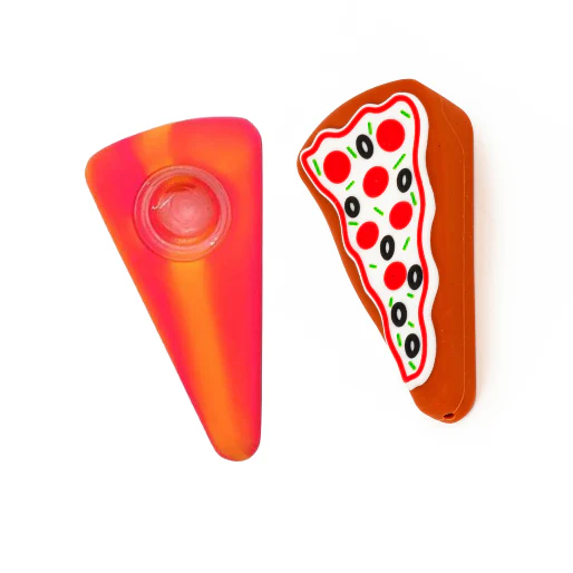 Hand Pipe - 4" Silicone Pizza Slice +