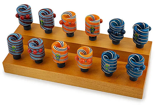 Space King 12ct Glass Bowls Wooden Display