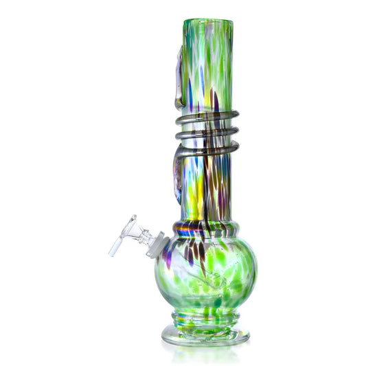 WP - 12" Round Bottom w/ Coil Wrap Soft Glass Water Pipe