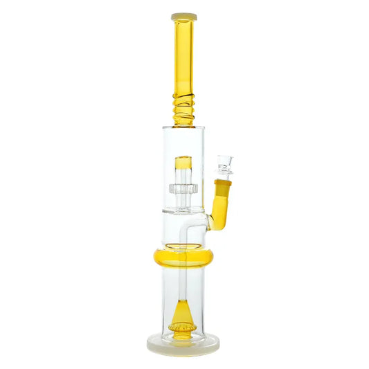 WP - 18" Ring Necked Dual Perc Straight Water Pipe