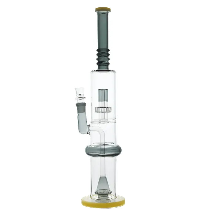 WP - 18" Ring Necked Dual Perc Straight Water Pipe