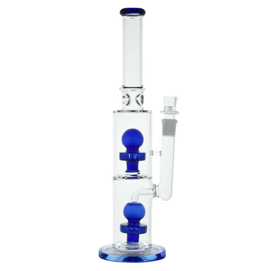 WP - 14" Dual Sphere Matrix Perc Straight Water Pipe