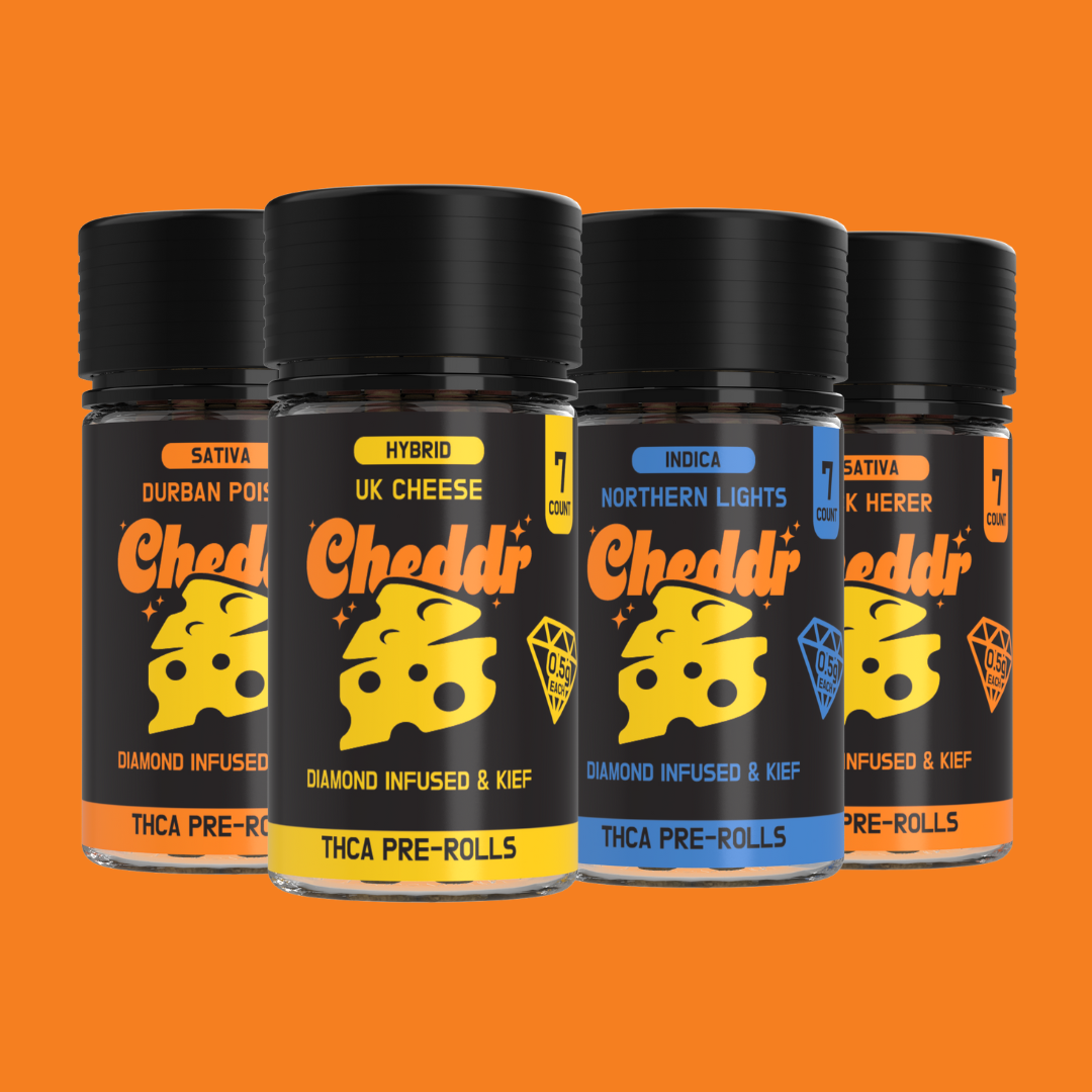 Cheddr .5g Diamond Infused & Kief Pre-Rolls | 7pk - 6ct