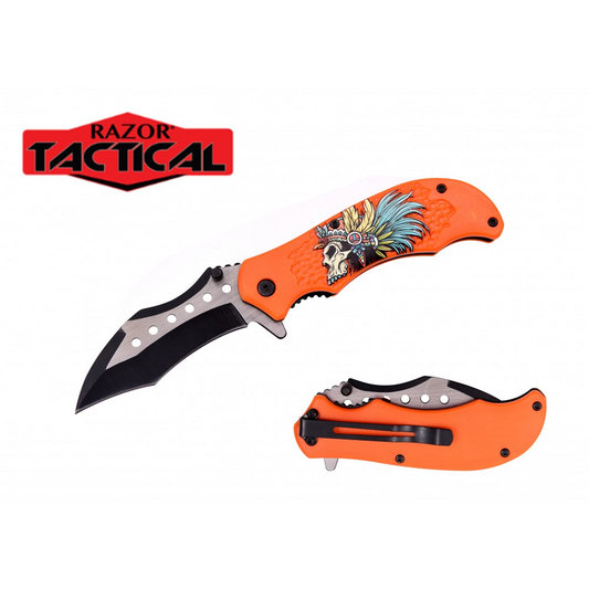 Razor Tactical - Premium Flip Knife - RT-7125OR