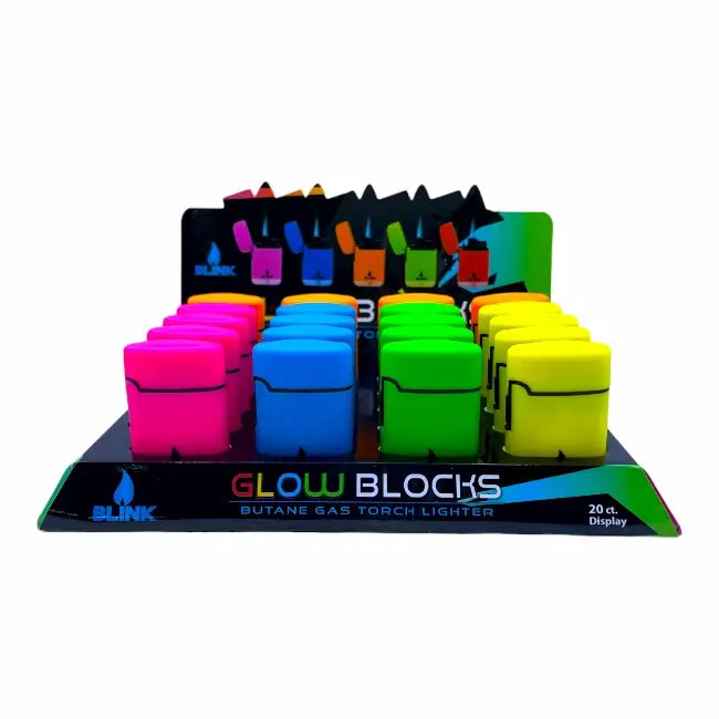 Blink Butane Torch Lighters - Glow Block - 20ct