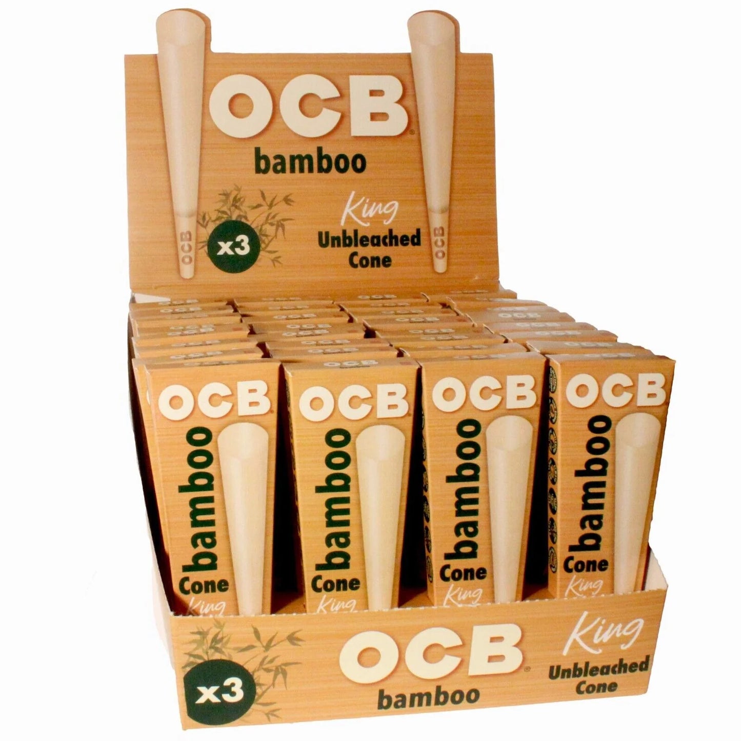 OCB - Cones - Bamboo King - 3pk - 32ct
