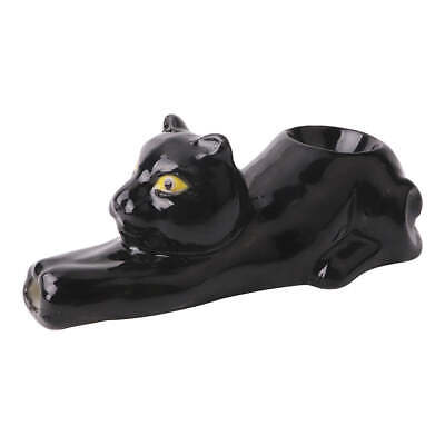 Wacky Bowlz - Ceramic Pipe - Fun Designs and Unique Shapes - 3.5" - Black Cat
