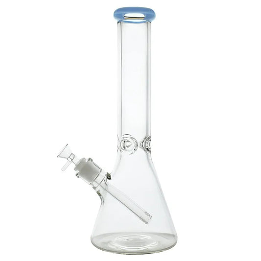 WP - 14" 7mm Ice-Pinch Color Accent Beaker Water Pipe - Assorted Colors