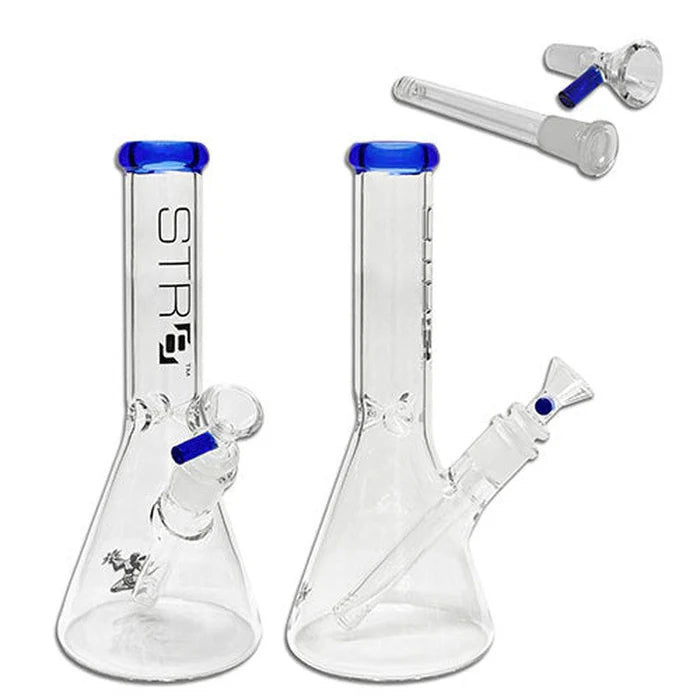 Str8 - WP - 10" Beaker w/ Ice Catcher - Blue +