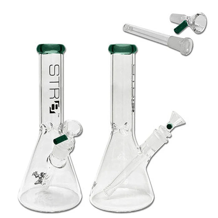 Str8 - WP - 10" Beaker w/ Ice Catcher - Blue +