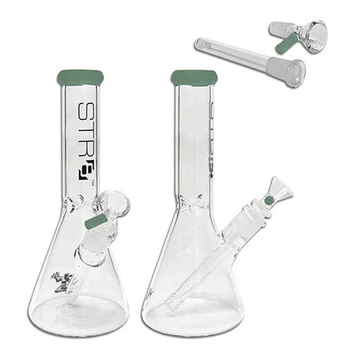 Str8 - WP - 10" Beaker w/ Ice Catcher - Blue +