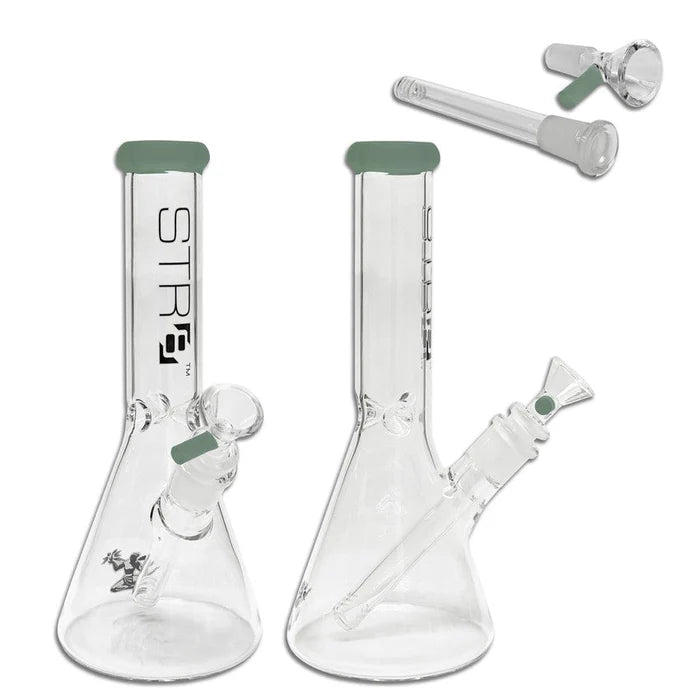 Str8 - WP - 12" Beaker w/ Ice Catcher - Blue +