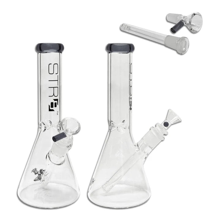 Str8 - WP - 12" Beaker w/ Ice Catcher - Blue +
