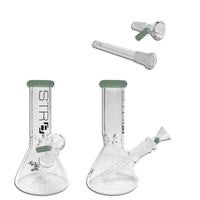 Str8 - WP - 8" Beaker w/ Ice Catcher - Black +