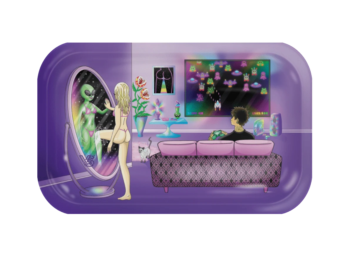 V Syndicate Roll N' Go - Small 3D Magnetic Lid & Rolling Tray Combo - Reflections