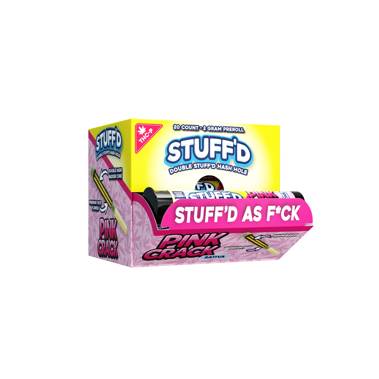 Stuff'd - 2g Preroll Hash Hole THCP - 20ct