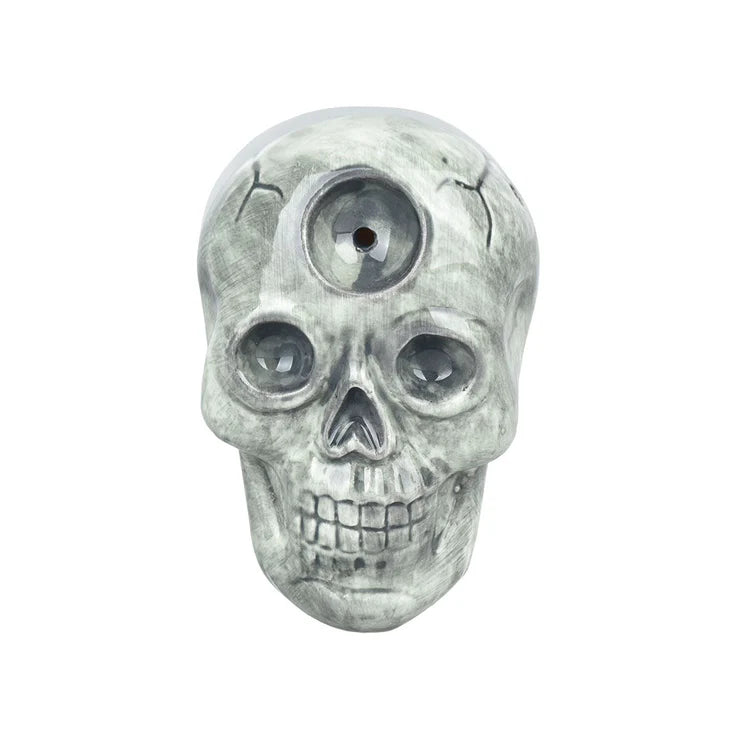 Wacky Bowlz - Ceramic Pipe - Fun Designs and Unique Shapes - 3.5" - Skull Mushroom