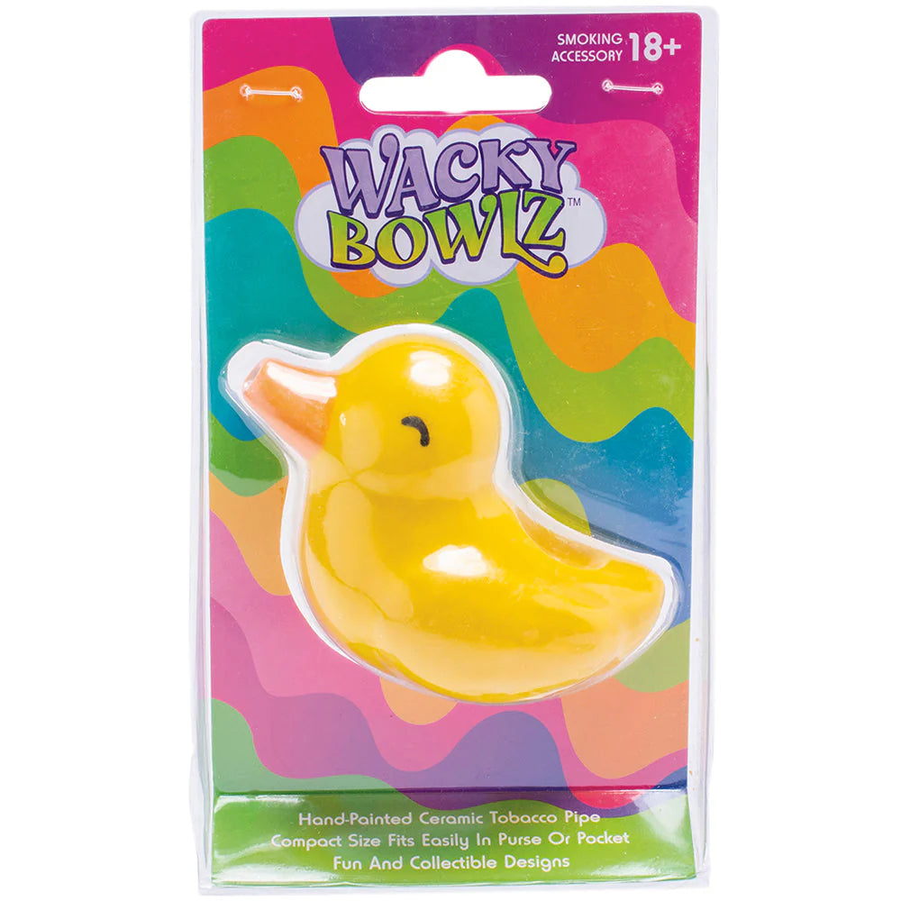 Wacky Bowlz - Ceramic Pipe - Fun Designs and Unique Shapes - 3.5" - Ducky Life Save