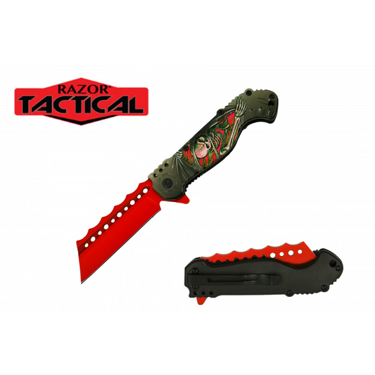Razor Tactical - Premium Flip Knife - RT-7138RD