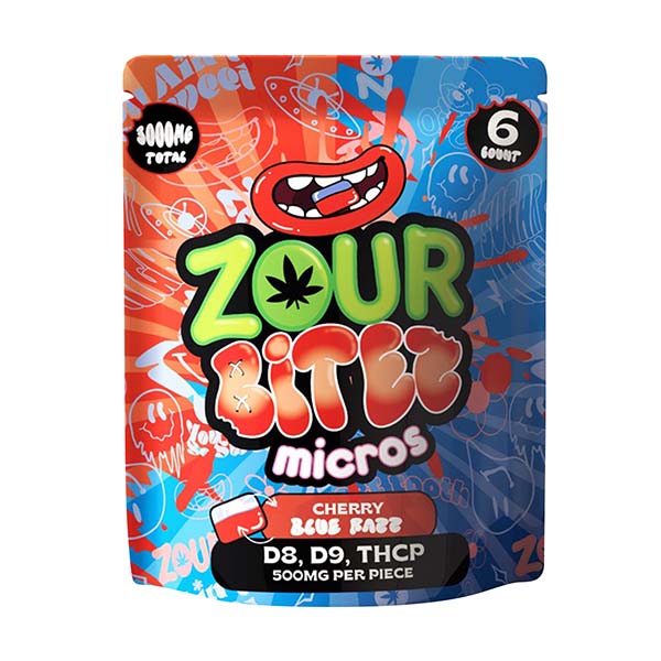 Zour Bites - 3000mg D9 Gummies - 6pk - 30ct