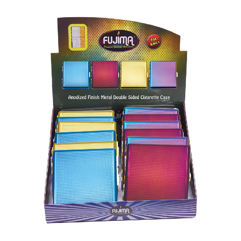 Anodized Metal Cig Case - King - 12ct
