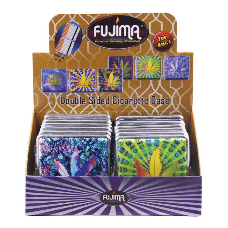 Fujima Leaf Design Cig Case - 100s - 12ct