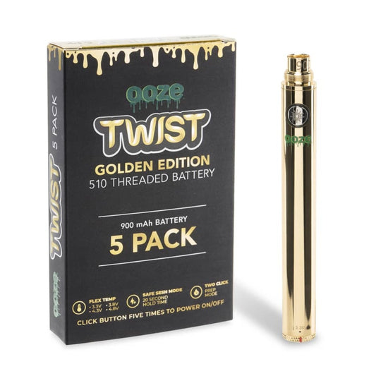 Ooze Twist mAh Batteries - Gold