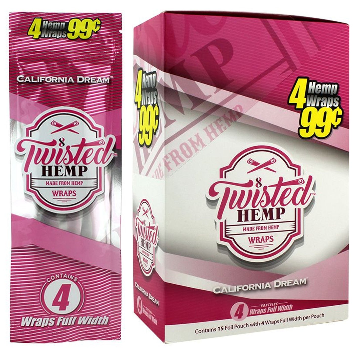 Twisted Hemp Wraps - 15 CT Variety Pack - Assorted Flavors