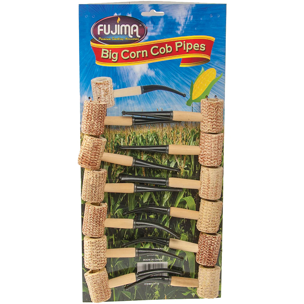Fujima Mini Corn Cob Pipes - Large - 12ct
