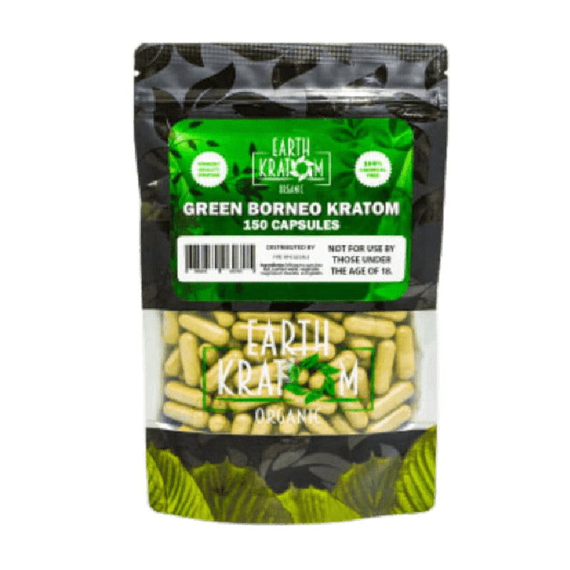 EARTH KRATOM 150 CAP GREEN BORNEO