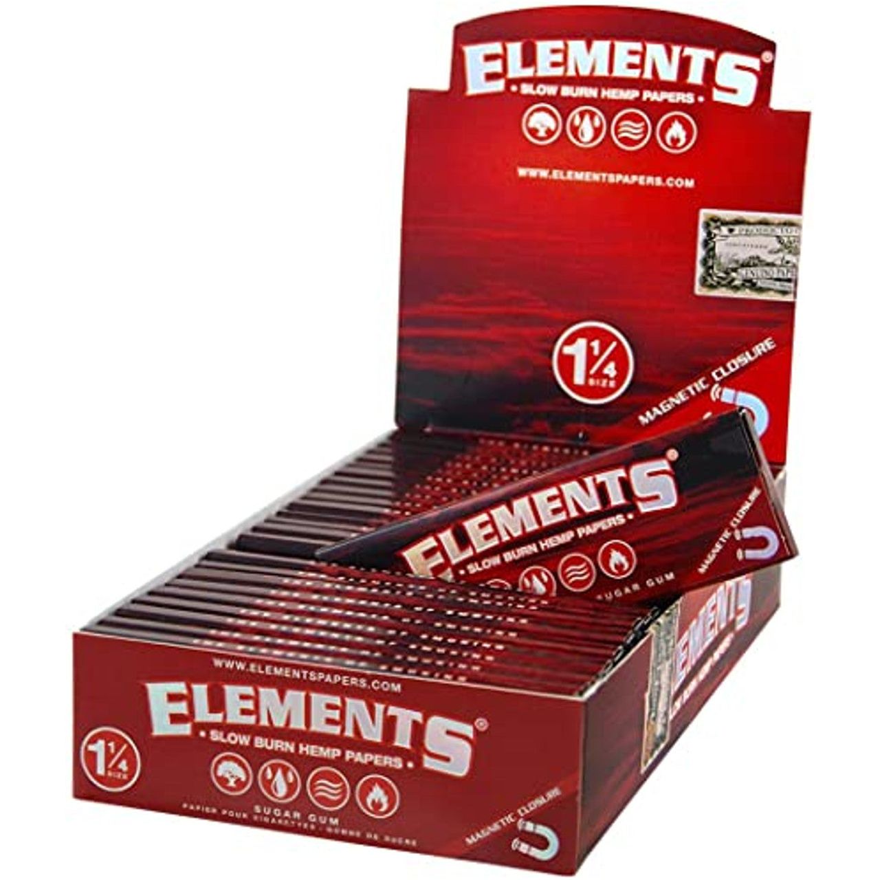 Elements Papers Red Hemp - 1 1/4 - 25ct