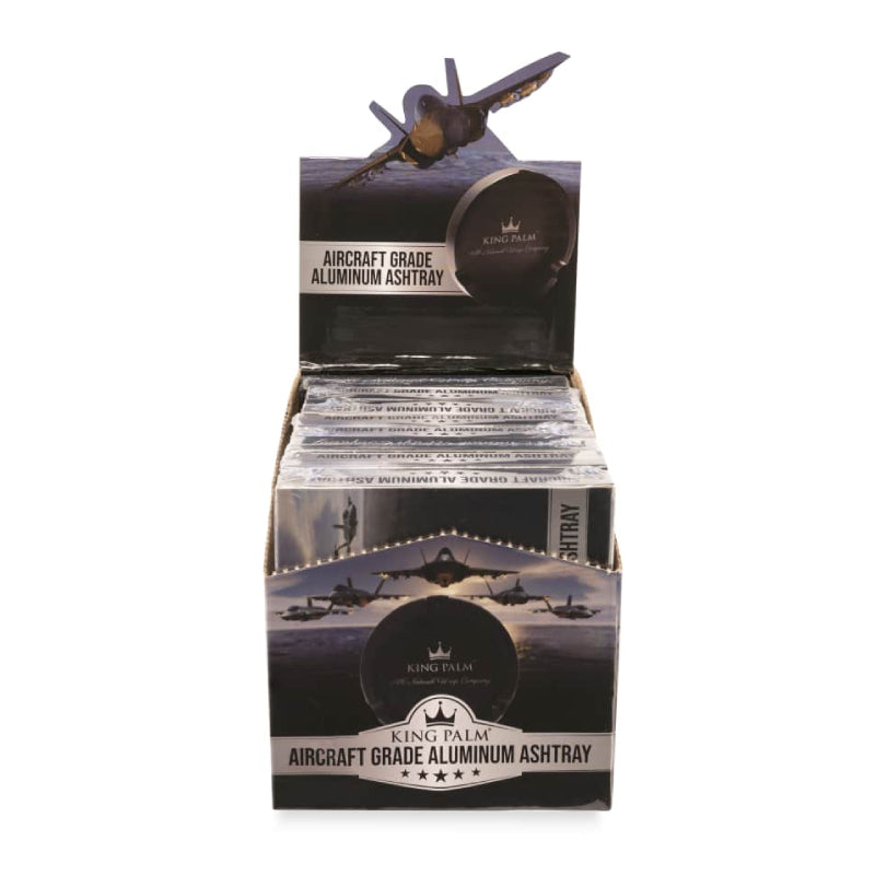 King Palm Ashtray Display - Aircraft Aluminum - 8ct