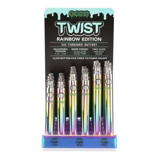 Ooze Twist Battery Display - Gold - 24ct