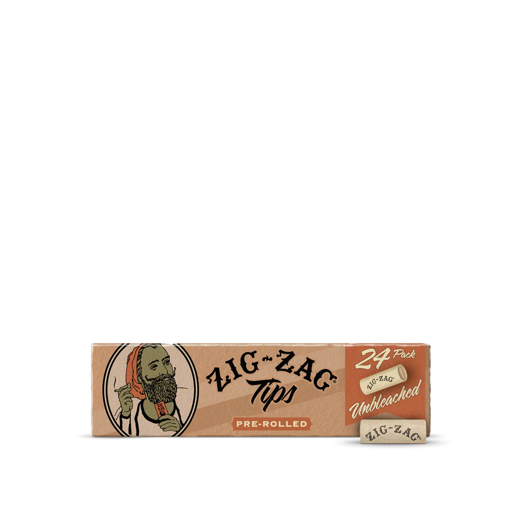 Zig Zag Tips Pre-Rolled Unbleached 24CT