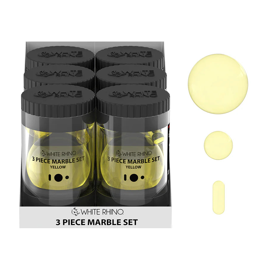 White Rhino - Terp Slurper - 6ct - 3-Piece Marble Set - Assorted Colors