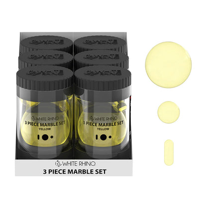 White Rhino - Terp Slurper - 6ct - 3-Piece Marble Set - Assorted Colors