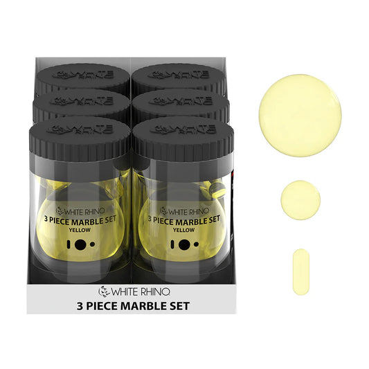 White Rhino - Terp Slurper - 6ct - 3-Piece Marble Set - Assorted Colors