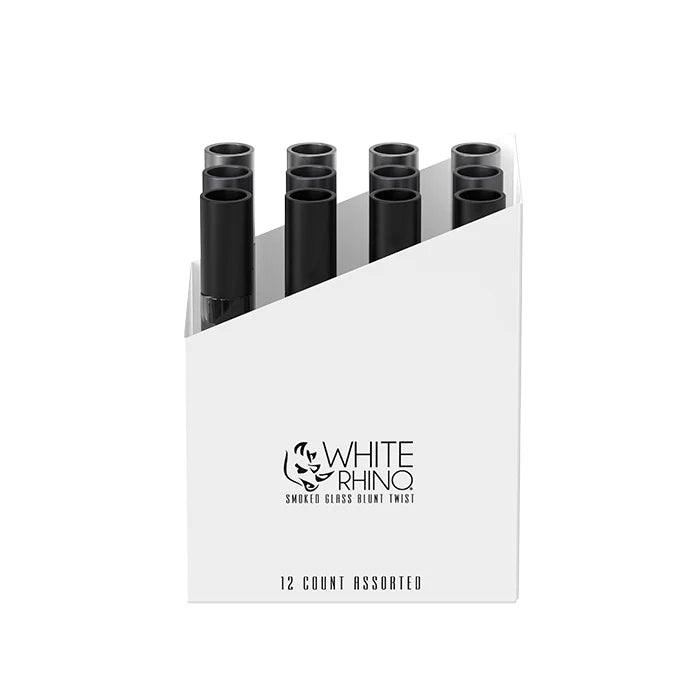 White Rhino - Blunt - 12ct - Glass Twist Smoked