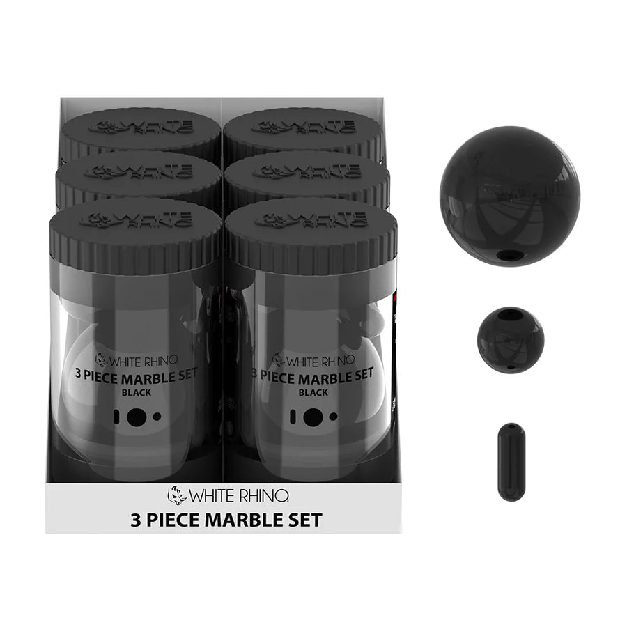 White Rhino - Terp Slurper - 6ct - 3-Piece Marble Set - Assorted Colors