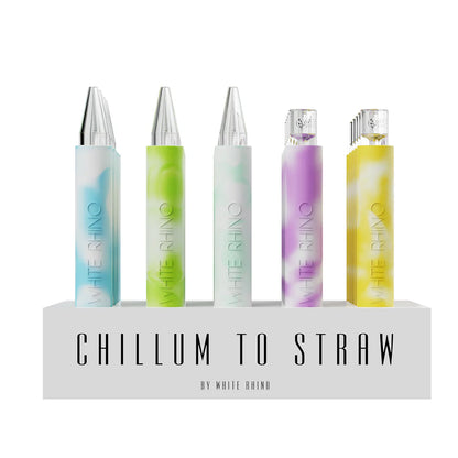 White Rhino - Chillum to Straw - 25ct - Glow in the Dark - Assorted