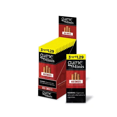 Game - Cigarillos - Red Sweet Mini - 3pk - 15ct