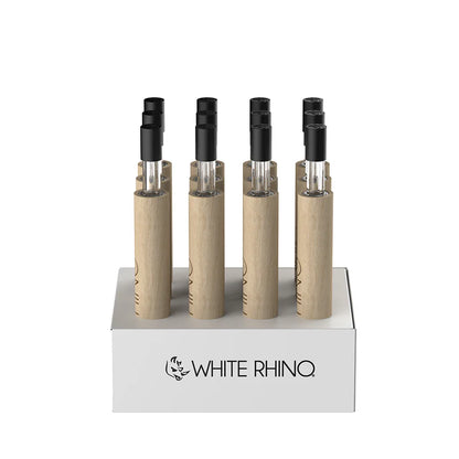 White Rhino - Straw - 12ct - Wood w/ Silicone Cap