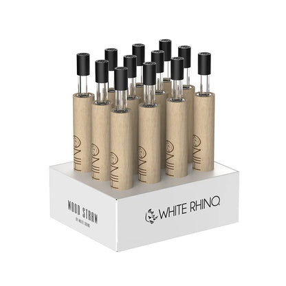 White Rhino - Straw - 12ct - Wood w/ Silicone Cap