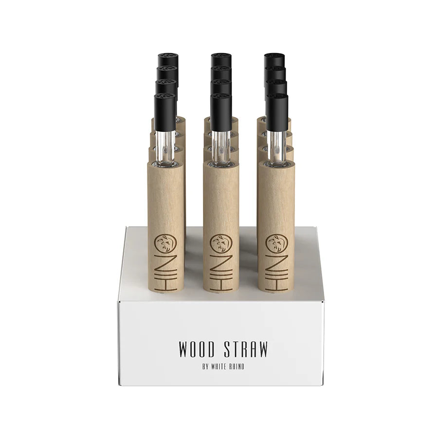 White Rhino - Straw - 12ct - Wood w/ Silicone Cap
